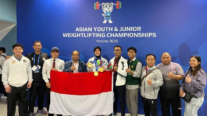 Indonesia Raih Tiga Emas dan Empat Perak di Asian Youth and Junior Weightlifting Championships 2025 di Astana, Kazakhstan