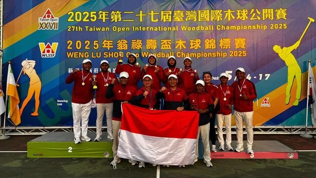 Indonesia Woodball Raih Emas di Taiwan Open